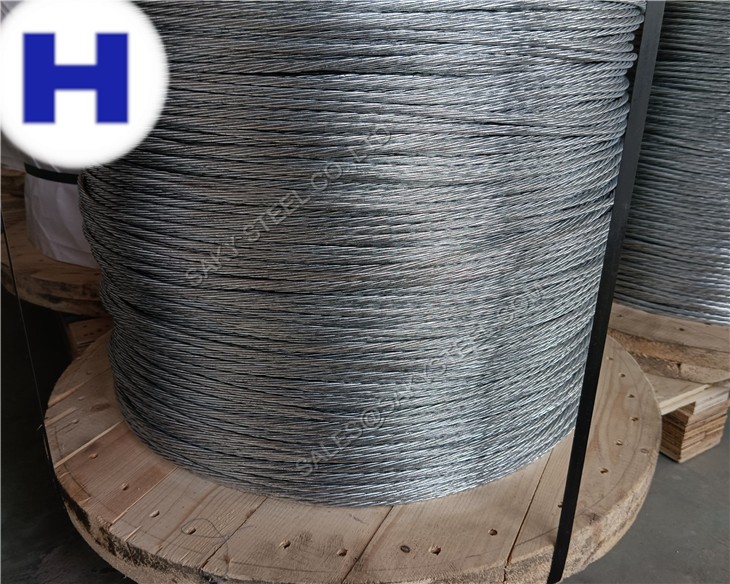 EHS проволочная оцинкованная стальная проволочная веревка с изображением